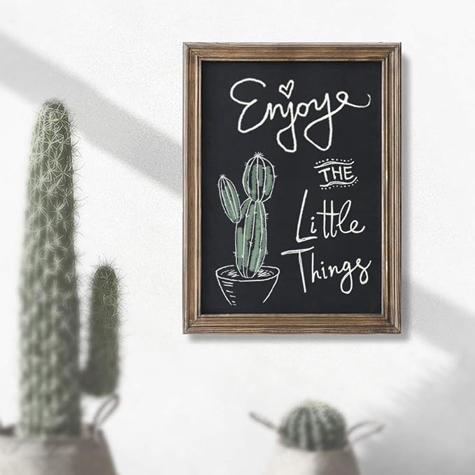 Rustic Magnetic Chalkboard Signs 16 x 20 inch Wood Framed Wall Hanging Display - Image 4