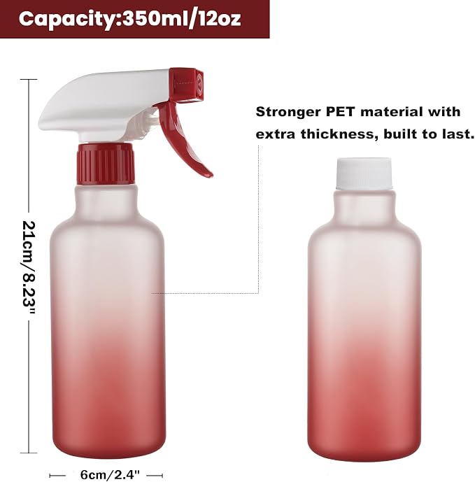Plastic Spray Bottles 12oz 2 Pack Adjustable Mist/Stream Spraying Heavy Duty - Image 4