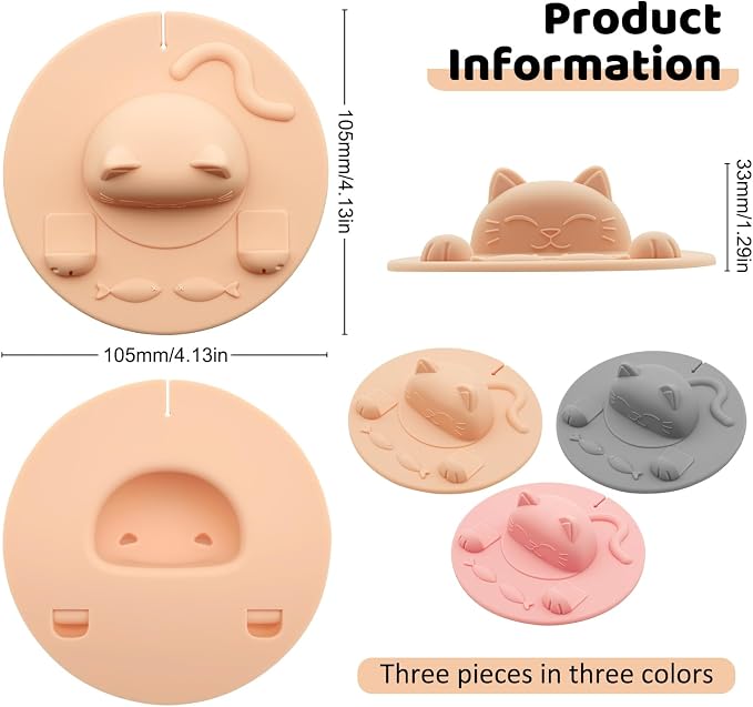 Silicone Cup Covers, Tea Bag Holder Mug Lid, Cat Cup Cover, Reusable Leak-Proof - Image 2