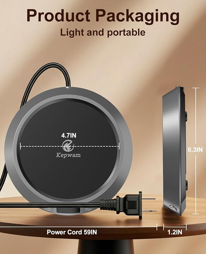 Kepwam Coffee Mug Warmer - 50W Electric Coffee Warmer - Image 6