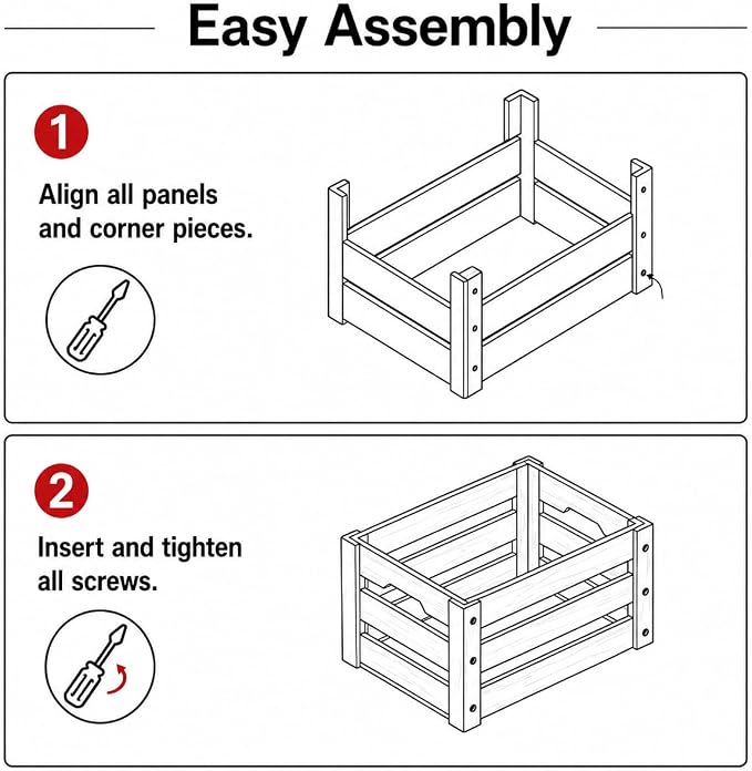 Wooden Storage Crates Set of 3 Nesting Wooden Box - Image 6