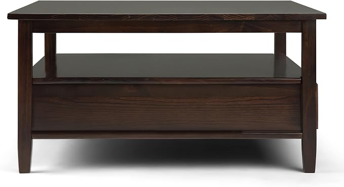 SIMPLIHOME Warm Shaker Square Coffee Table - Image 9