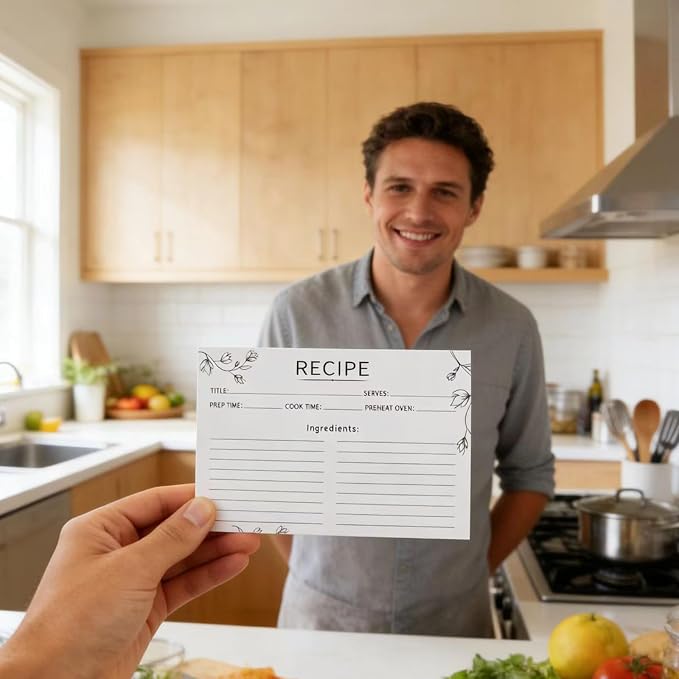 Blank Double Sided Recipe Cards, 4x6 Inches - Image 6
