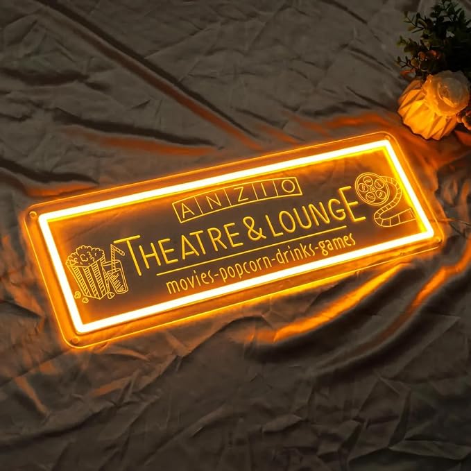 Custom Theatre & Lounge Neon Sign, Personalized Home Theater LED Neon Light - Image 5