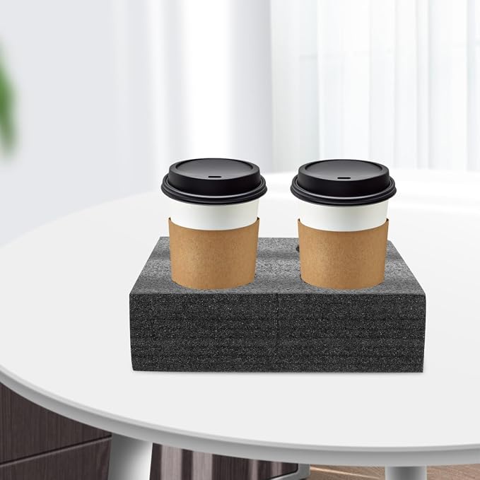 Cup Carrier 4pcs Multiple Holes Cup Holder Foam 2 and 4 Tray Drink Carrier - Image 2