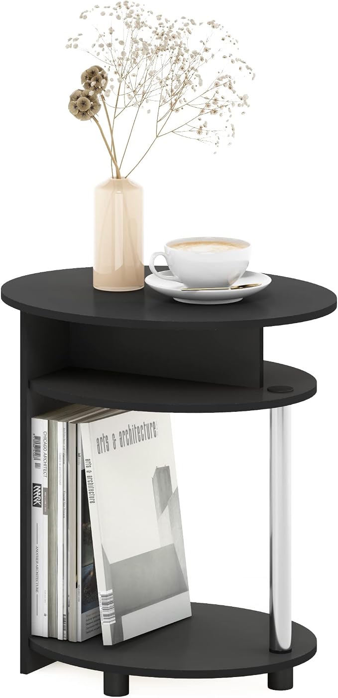 Furinno JAYA Simple Design Oval End Table by Furinno-FitsYourSpaceFitsYourBudget