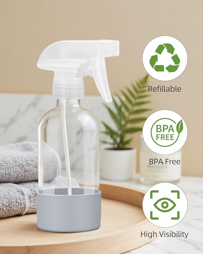Worldgsb 4 Pack Glass Spray Bottles 8 oz, Empty Refillable Containers - Image 6