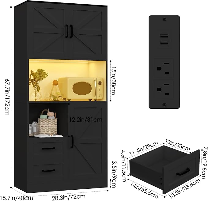 Kitchen Pantry Storage Cabinet - Image 2