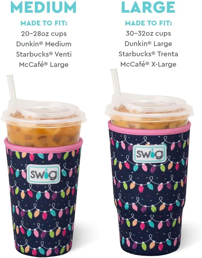 Swig Life Medium Iced Cup Coolie, Standard 22oz Iced Coffee Cup Insulator Sleeve - Image 5
