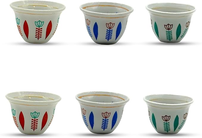 Generic Premium Porcelain Arabic Turkish Greek Coffee Cup Set 1.5 oz - by Unknown