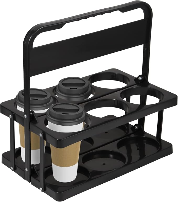 Portable Drink Carrier for Big Cups, Foldable Plastic Cup Holder, Reusable Cup by WEIFUTCH