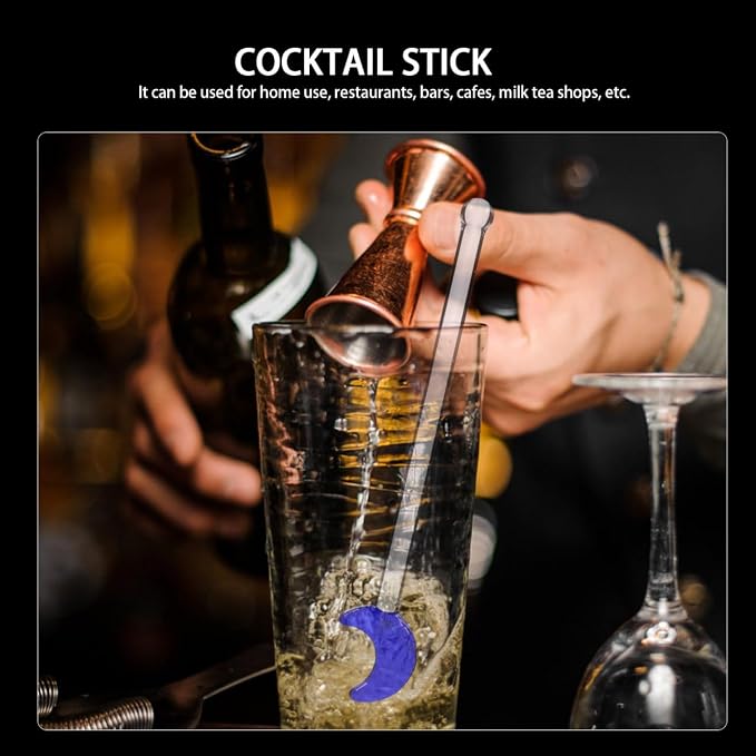 DOITOOL Glass Stirring Sticks 6-Pack 4.72 Inch Clear Cocktail Swizzle Sticks - Image 6