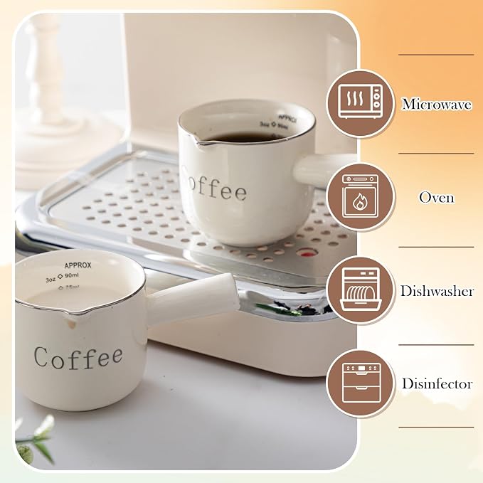 Maxdot 2 Pack Espresso Shot Cups, Ceramic Expresso Measuring Cup - Image 4