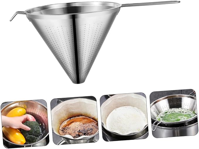 NUOBESTY 1Pc Stainless Drip Filter Funnel Reusable Kitchen Strainer - Image 9
