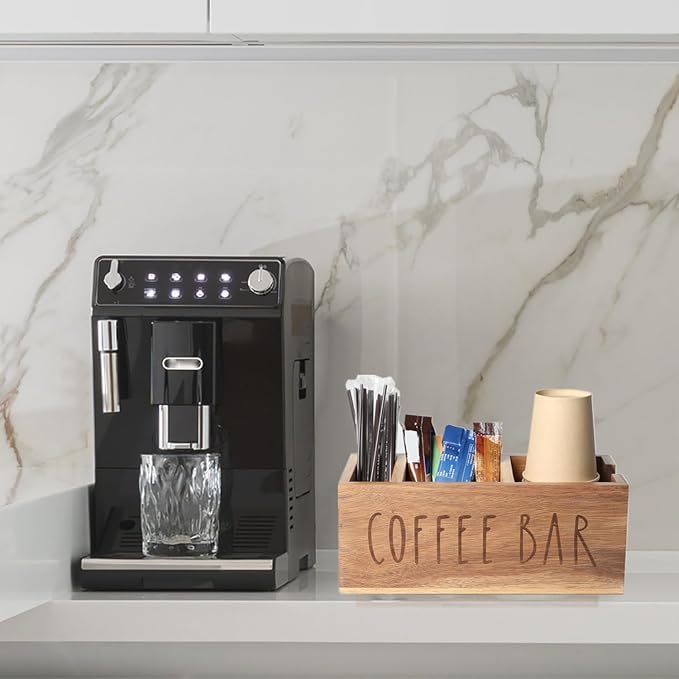 Acacia Wood Station Organizer, Coffee Station Organizer - Image 8