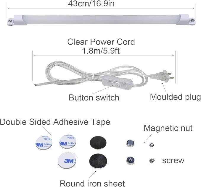 STBTECH 110V Under Cabinet Lights, 17inch LED Under Counter Lighting - Image 2