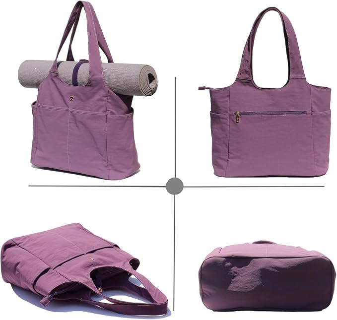 ESVAN Yoga Tote Bag Mat bag Women Shoulder Bags Carryall Tote - Image 7