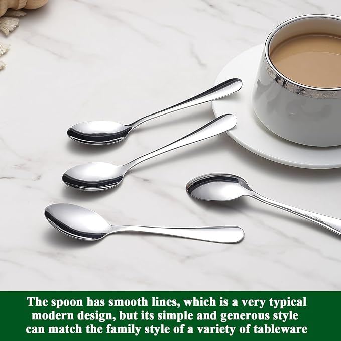 Demitasse Espresso Spoons 12 Pieces 5.5", Berglander Stainless Steel Mini - Image 6