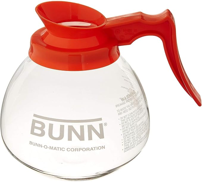BUNN Coffee Pot Decanter/Carafe, 2 Black Regular and 1 Orange Decaf, 12 Cup - Image 7