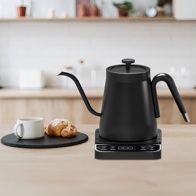 Gooseneck Electric Kettle with Temperature Control, 1L Stainless Steel Water - Image 3