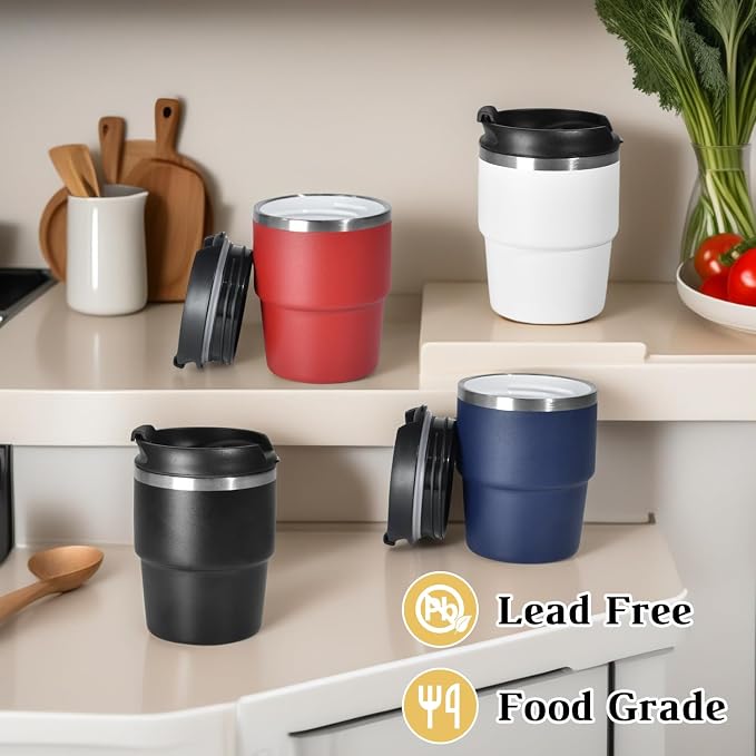 CHLJAR 6 oz Espresso Cup, Ceramic-Lined 18/8 Stainless Steel Coffee Cup - Image 6
