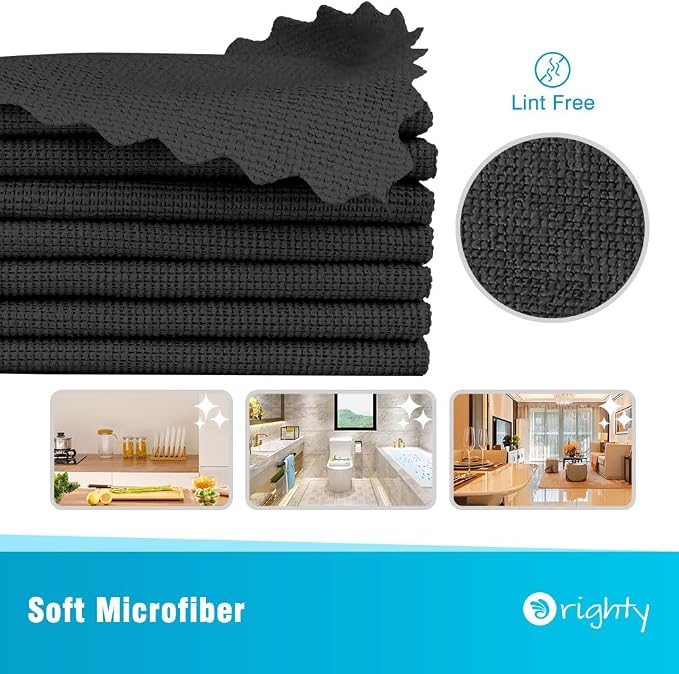 Orighty Microfiber Cleaning Cloth, 5 Pack Highly Absorbent Cleaning Rags - Image 2