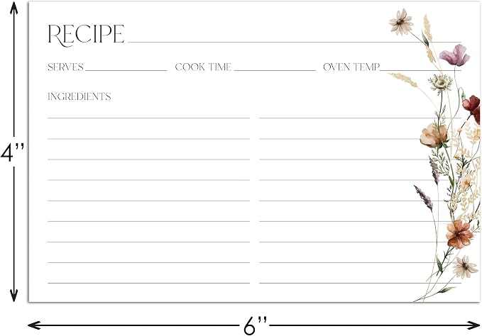Wildflower Boho Recipe Cards - Image 2
