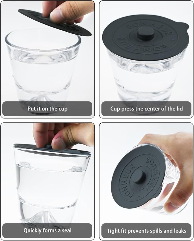 4pcs Silicone Lids for Cups, Colorful Silicone Cup Covers Reusable Dust-Proof - Image 4