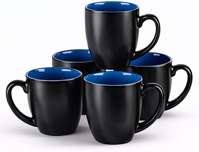 GBhome 16oz Coffee Mugs Set of 6, Large Ceramic Coffee Mugs by GBhome