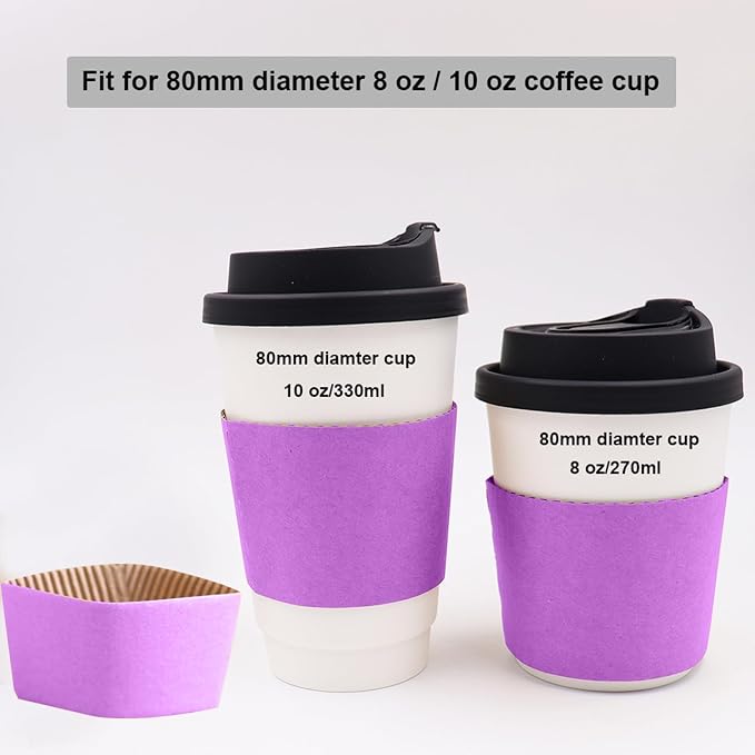 EchoDone 8 oz Disposable Coffee Cup Sleeves - Image 7