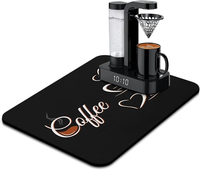 Coffee Mat - Funny Absorbent Bar Mat - Waterproof Kitchen Protector - Maker by Vehcimbev