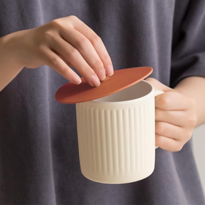 Carrotez 2 Pack Silicone Cup Cover Lids, 4.3 Inch Mug Covers, Reusable Silicone - Image 3