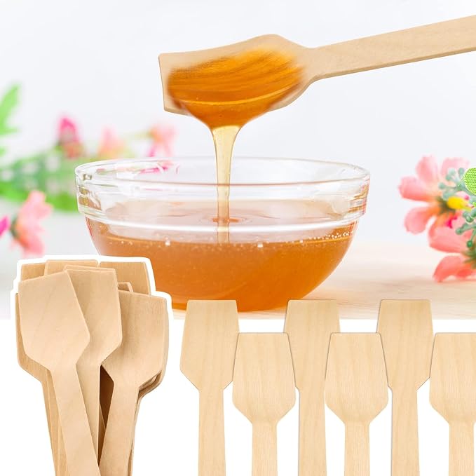 300 Pcs 3.75" Disposable Mini Wooden Tasting Spoons - Image 7