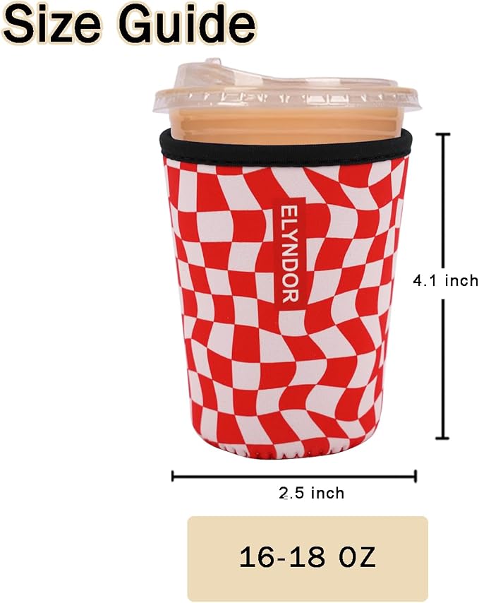 Reusable Insulated Sleeve for Iced Coffee Cup, Coffee Neoprene Sleeve for Cold - Image 5
