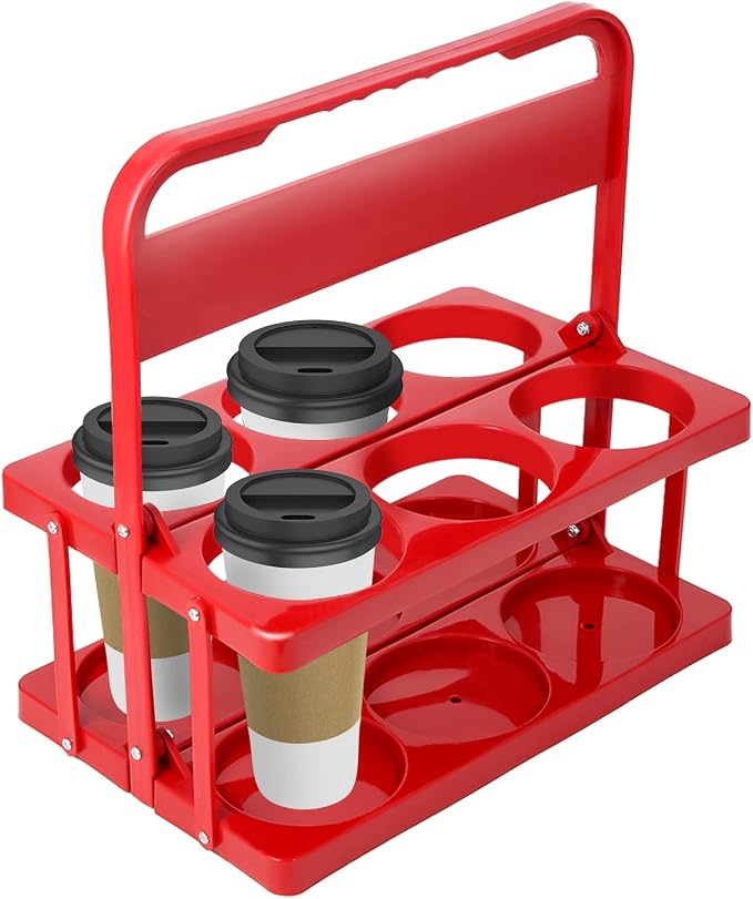 Portable Drink Carrier for Big Cups, Foldable Plastic Cup Holder, Reusable Cup by WEIFUTCH