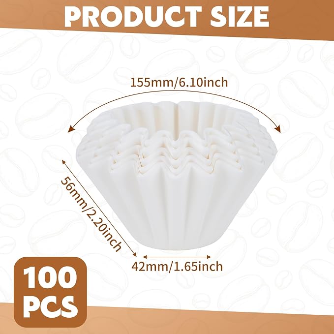 1-2 Cup Small Coffee Filters, Disposable White Paper Coffee Filters Compatible - Image 7
