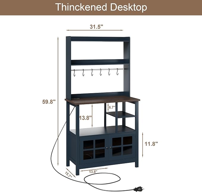 ChooChoo Farmhouse Coffee Bar Cabinet - Image 2