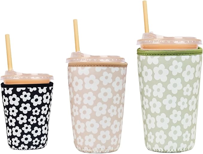 Reusable Insulated Sleeve for Iced Coffee Cup, Beverage Holder for Iced Coffee by Unknown