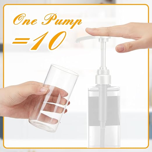 10 Pcs Coffee Syrup Pumps with Tip Covers, Compatible with Monin 750ml Glass - Image 3