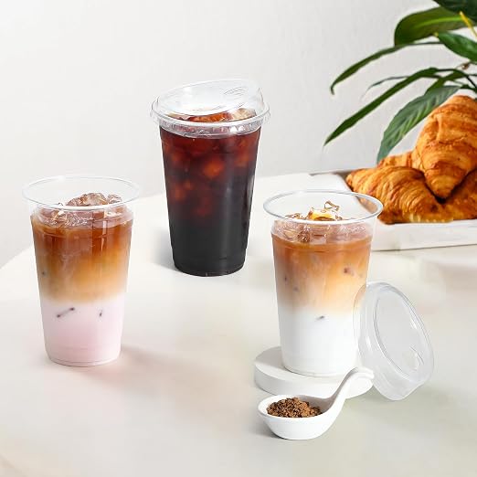 AOZITA 100 Pack 20 oz Plastic Cups - Image 6