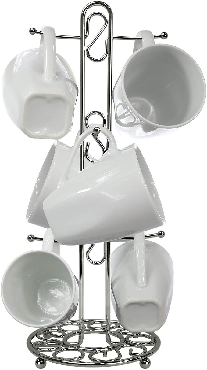 Blue Donuts Farmhouse Coffee Mug Rack, Coffee Mug Tree by Blue+Donuts