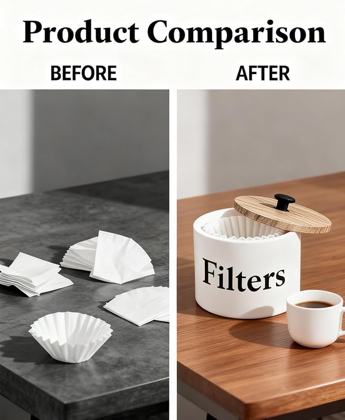 Built-in Storage Filter Holder – Space-Saving Countertop Essential - Image 6