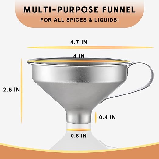 Aozita 18/8 Stainless Steel Spice Funnel - Image 2