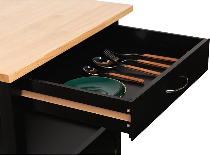 eHemco Kitchen Island Cart on Wheels - Image 4