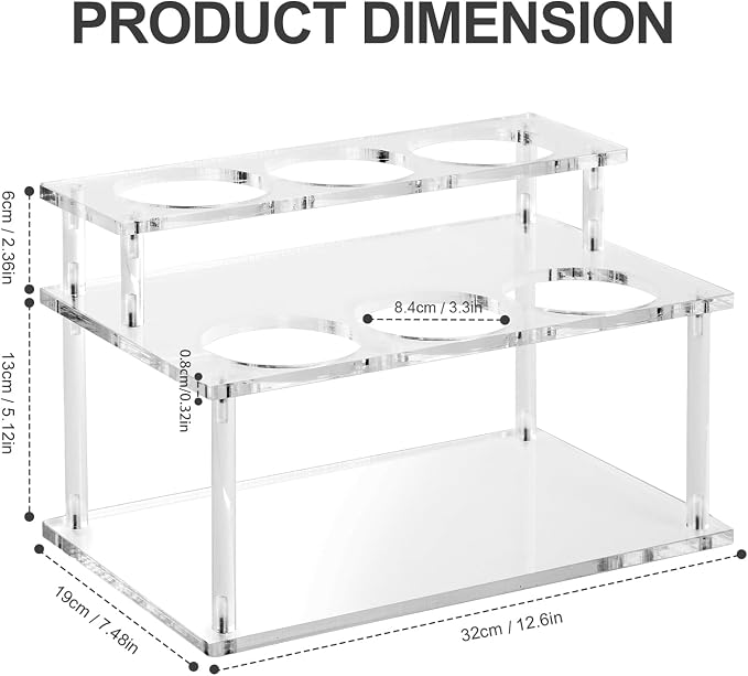 Acrylic Coffee Syrup Organizer, 2 Tier Coffee Syrup Rack, Syrup Bottle Holder - Image 2