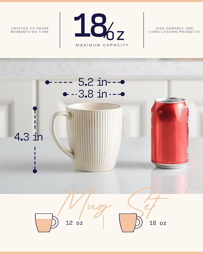 getstar Large Coffee Mugs 18 OZ Set of 4 - Image 2