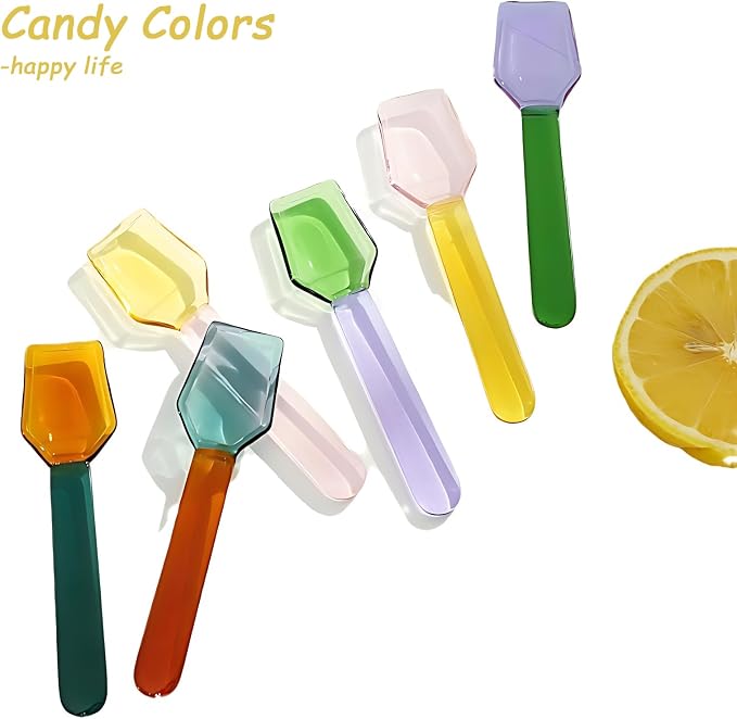 Coffee Spoon Glass Tasting Spoon 3.6 Inches Stirring Mixing Teaspoon Ice Cream - Image 7