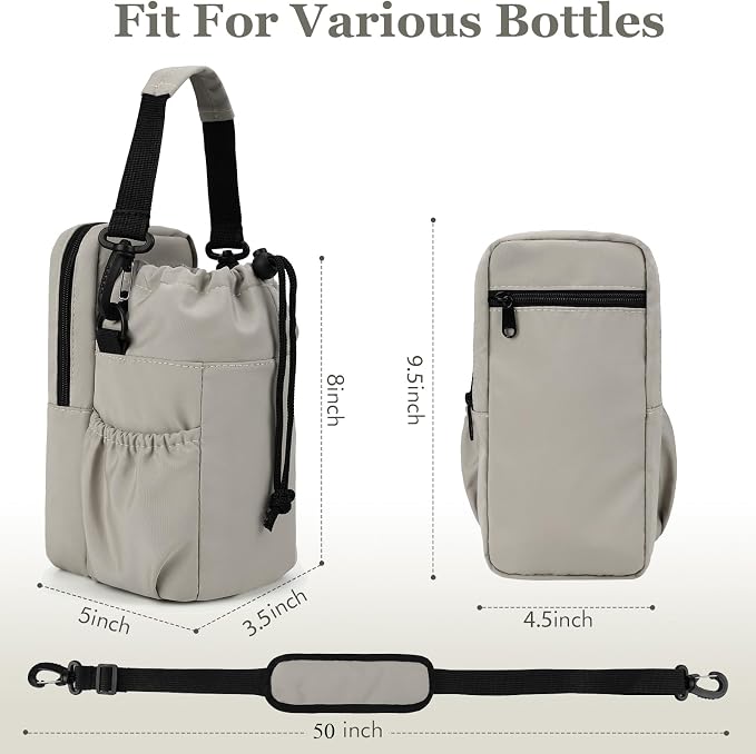 Water Bottle Holder with Strap, 32/40oz Insulation Water Bottle Carrier Bag - Image 5