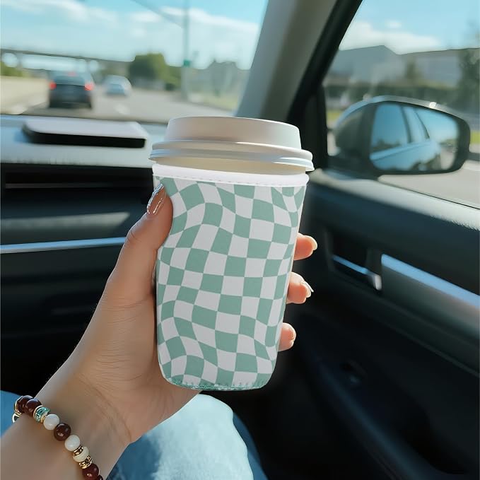 Reusable Insulated Sleeve for Iced Coffee Cup, Coffee Neoprene Sleeve for Cold - Image 3