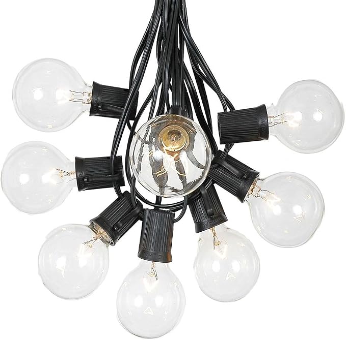 25 Foot G50 Outdoor Patio String Lights by NoveltyLights-LightExperts
